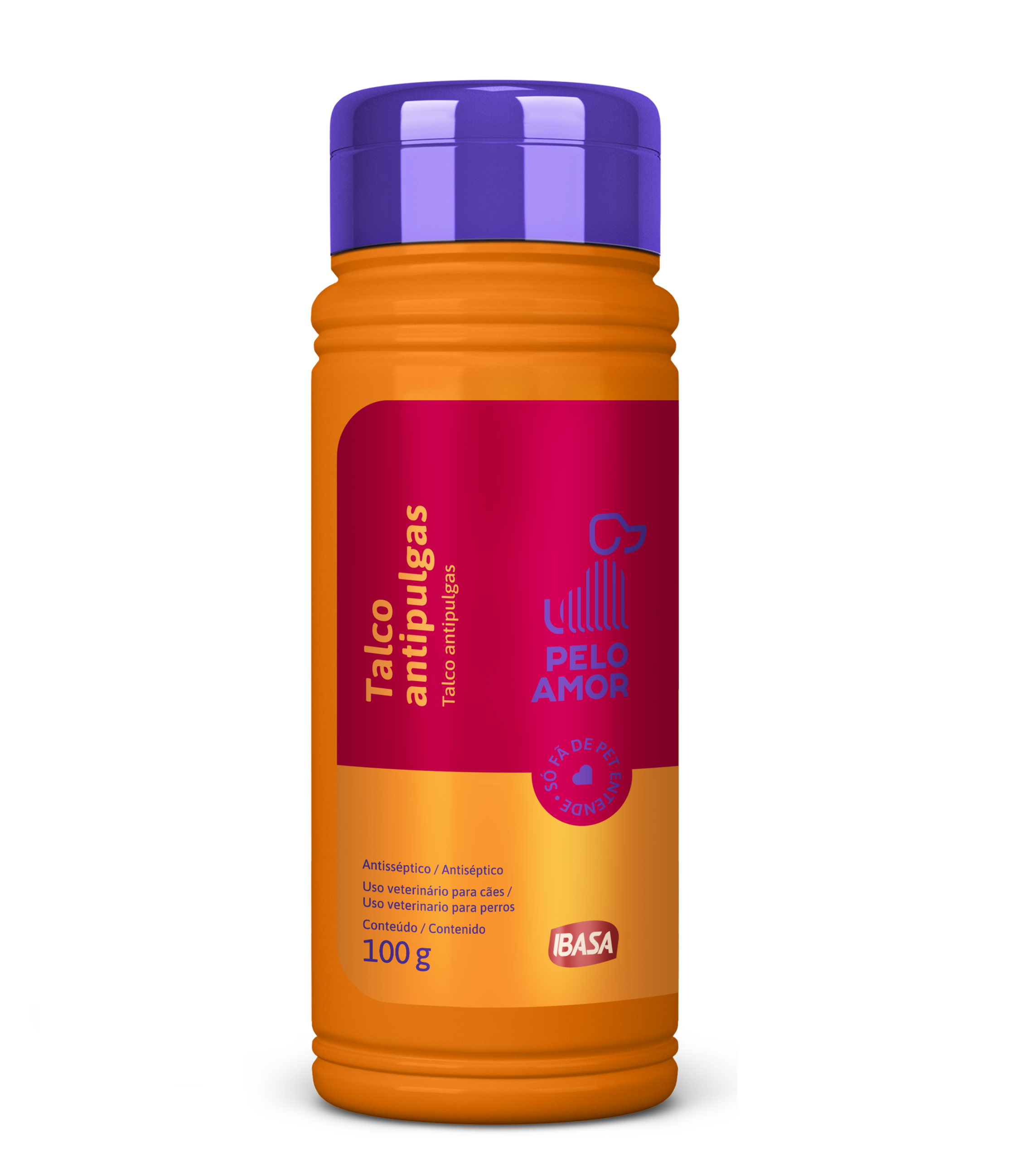 Talco Antipulgas y Garrapatas para Perros Pelo Amor – Ibasa 100g