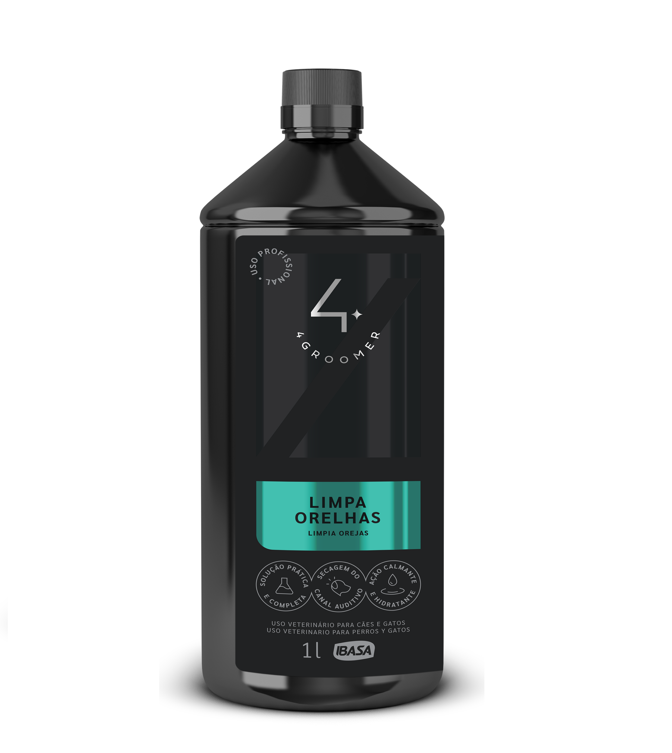 Solución Limpia Oídos para Perros y Gatos 4Groomer-Ibasa 1L