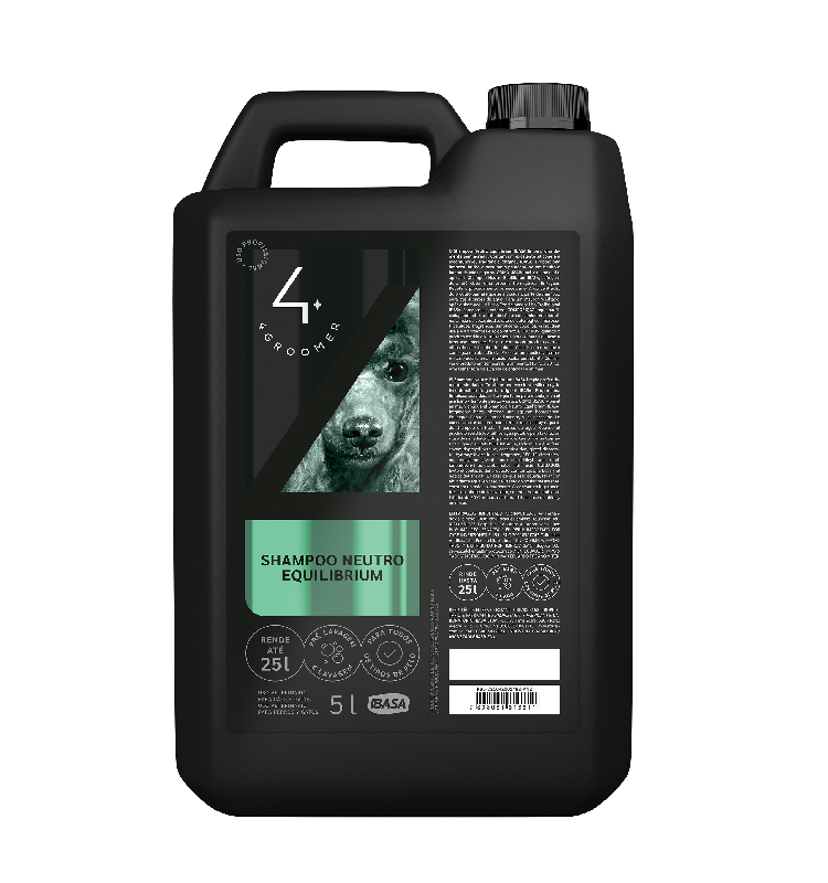 Shampoo Neutro Equilibrium Concentrado para Perros y Gatos 4Groomer-Ibasa 5L