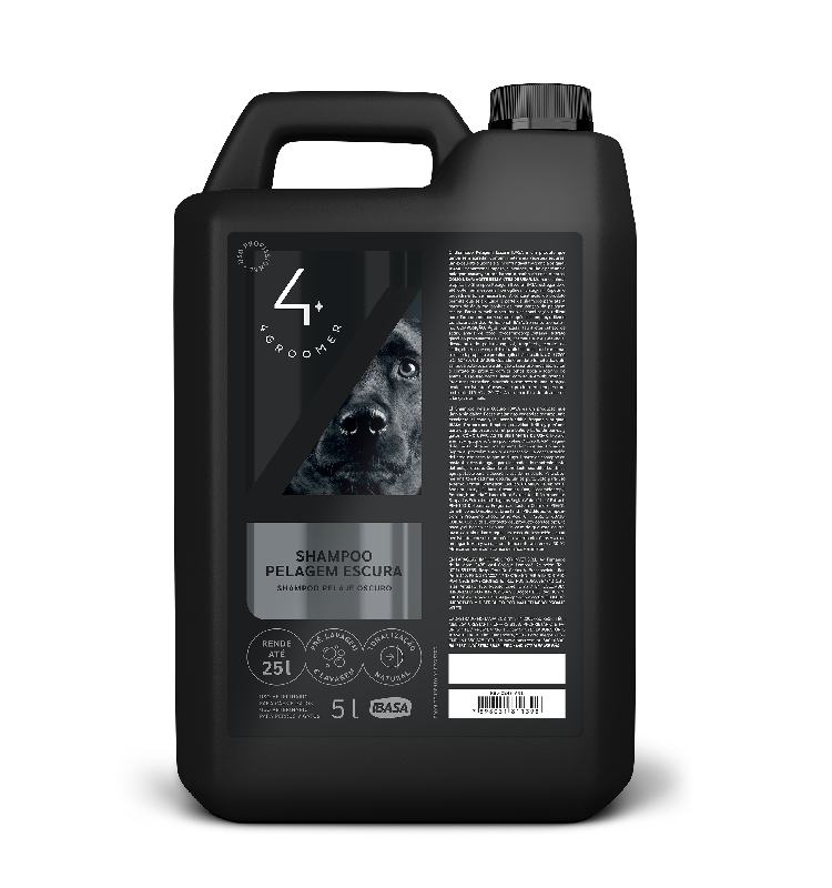 Shampoo Pelaje Oscuro Concentrado para Perros y Gatos 4Groomer-Ibasa 5L