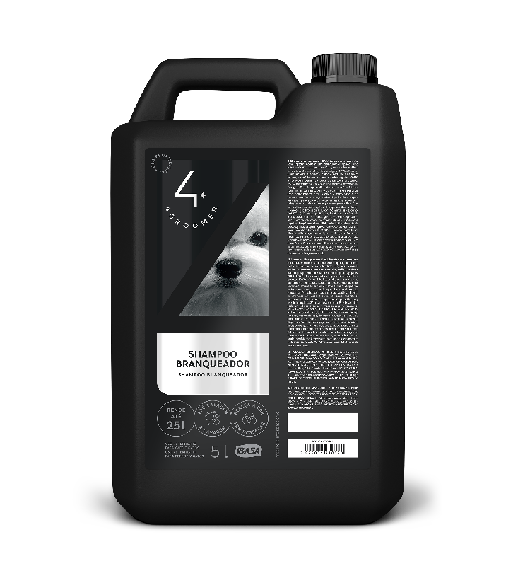 Shampoo Blanqueador Concentrado para Perros y Gatos 4Groomer-Ibasa 5L