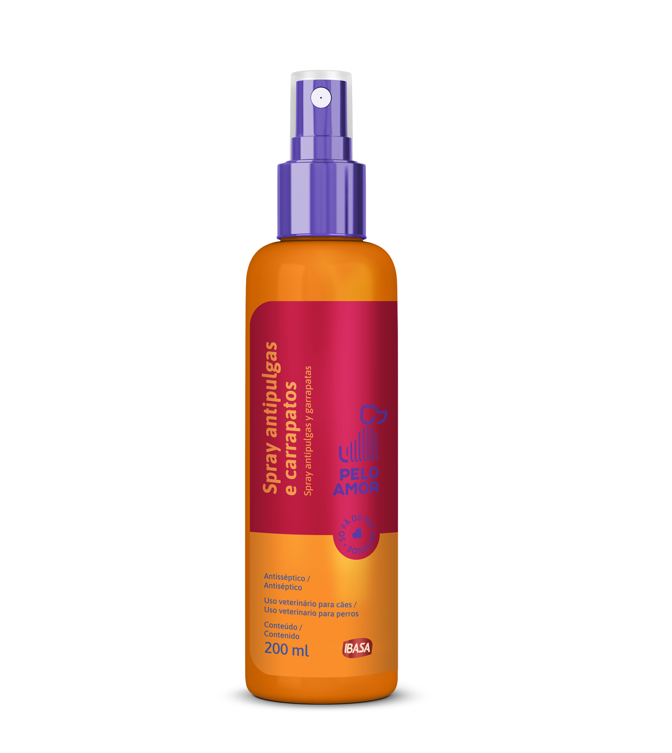 Spray Antipulgas y Garrapatas para Perros Pelo Amor – Ibasa 200ml